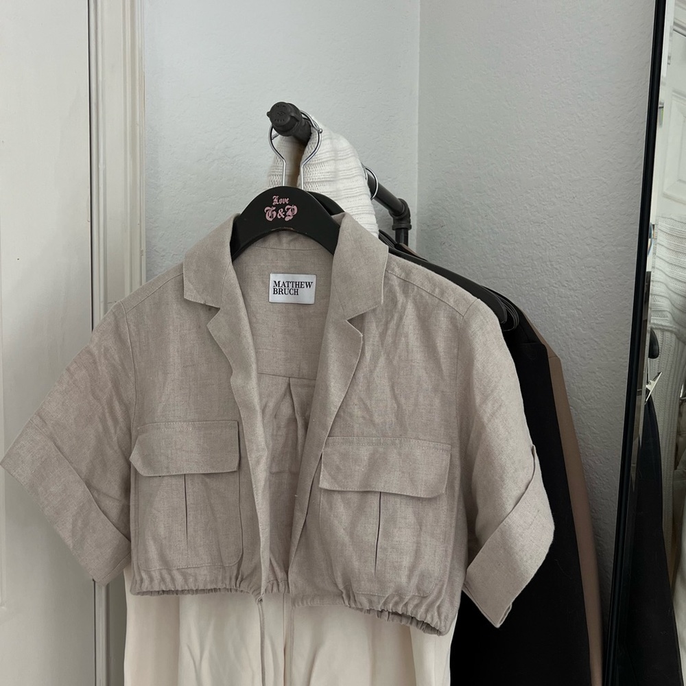 Matthew Bruch Cropped Safari Shirt